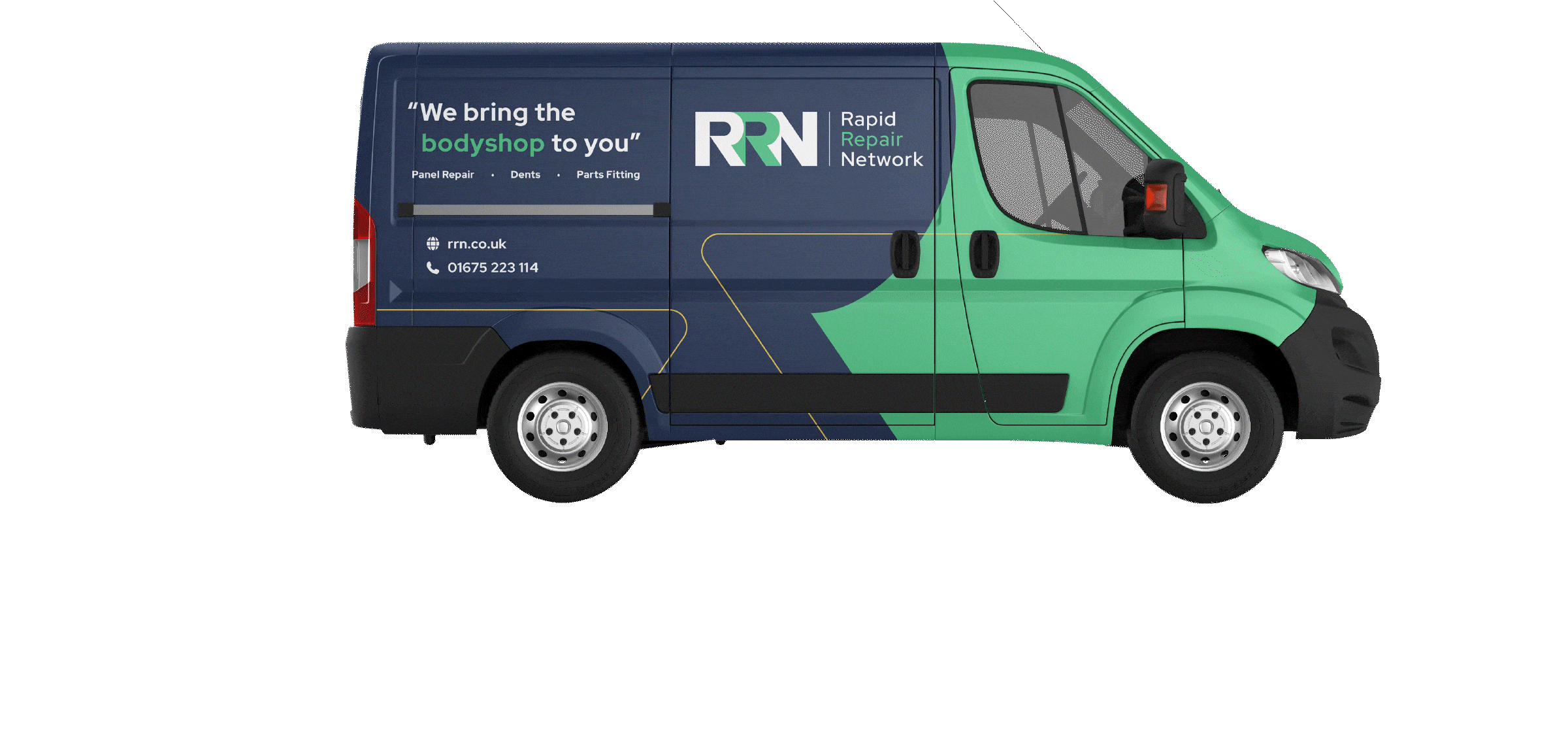 Image of side of Rapid Repair branded van